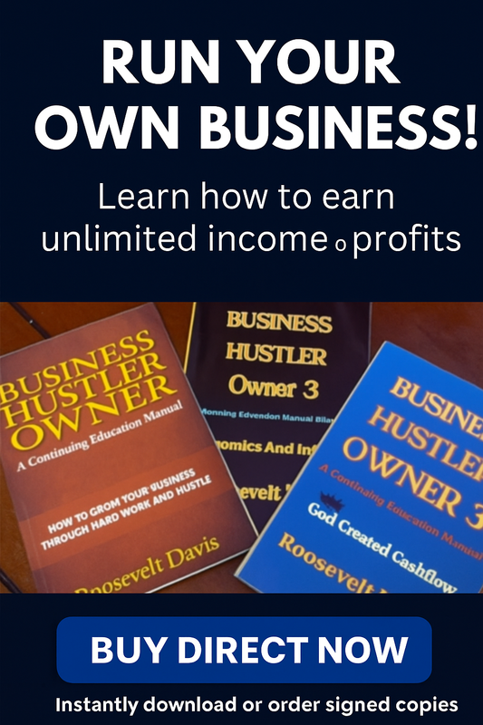 Buy All Three Sign Copies  of the Business Hustler Owner  Part 1 Part 2 Part 3